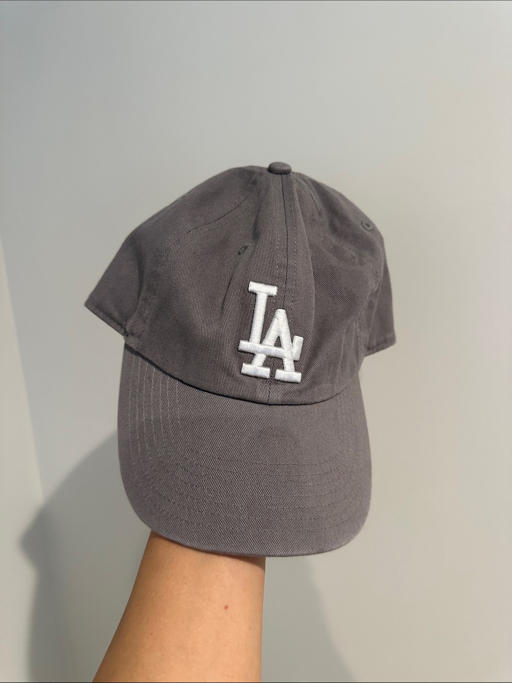 Kids Gray LA Embroidered Baseball Cap
